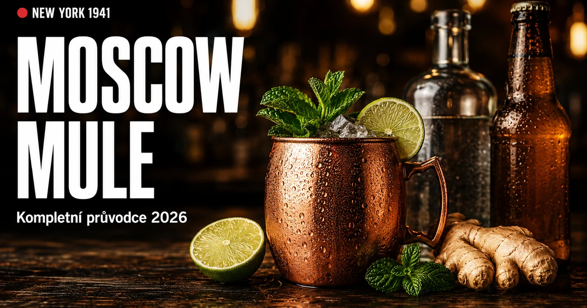 Moscow Mule koktejl v měděném hrníčku s limetkou, mátou a kostkou ledu — kompletní průvodce 2026