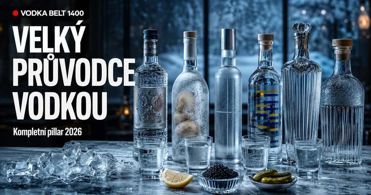 Velký průvodce vodkou 2026 — typy, regiony Vodka Belt a kompletní přehled značek