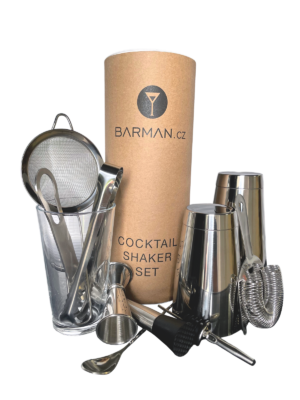 Barmanský cocktail shaker set v dárkové tubě - 11 ks