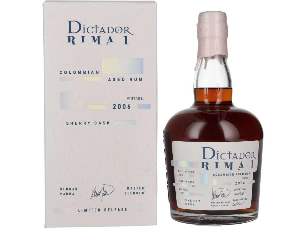 Dictador RIMA 1 16 yo SHERRY Cask Vintage 2006 44% 0,7l