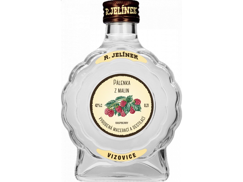 Pálenka z malin 42 % 0,2 l Rudolf Jelínek