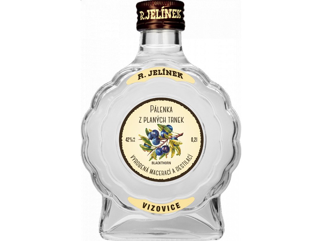 Pálenka z planých trnek 42 % 0,2 l Rudolf Jelínek